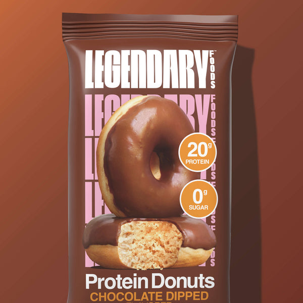 Chocolate Dipped Protein Donut