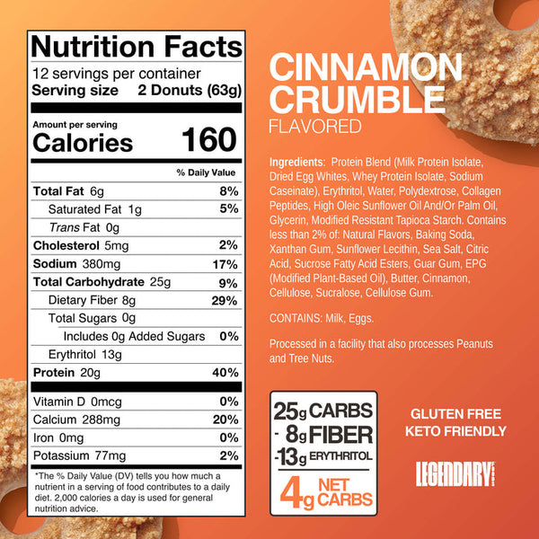 Cinnamon Crumble Protein Donuts