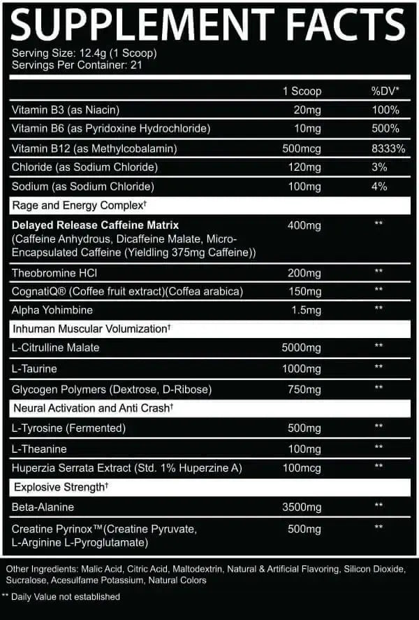 INHUMAN Pre-Workout MATRIX Edition