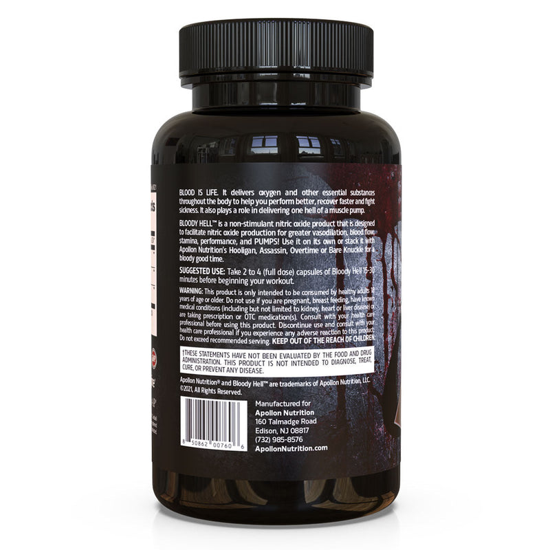 BLOODY HELL - EXTREME BLOOD PUMPING NITRIC OXIDE FORMULA