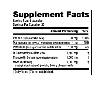 Glucosomine Chondrointin OptiMSM 120 capsules